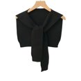 thumbnail image 1 of Womens Winter Scarf, Womens Winter Scarf Knitted Striped Yarn Draped Over Shawl, 1 of 2