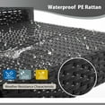 thumbnail image 5 of 3 Piece Patio Furniture Sets Wicker Patio Chairs Rattan Outdoor Bistro Set Outdoor Furniture for Backyard Porch Poolside Lawn,Black Cushion, 5 of 7