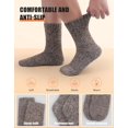 thumbnail image 4 of 5 Pairs Merino Wool Socks for Men, Thermal Wool Hiking Socks Supper Thick Winter Crew Socks (US Size 7-13), 4 of 6