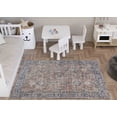 thumbnail image 2 of Navy Blue Rug, Car Mat Rugs, Easy to Clean Rug, Chenille Printed Design Rugs, Gift Rugs, Antique Decor Rug, Floral Pattern Rug, Modern Rug, Large Rug, 5.2'x7.5' - 160x230 cm, 2 of 8