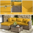 thumbnail image 5 of Kimunuk 9Pcs Outdoor Slipcovers for Cushions, Waterproof Patio Cushion Replacement Covers with Zipper for 4-Seat Patio Furniture Set, Yellow, 5 of 6