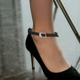 thumbnail image 3 of 2 pares de tacones altos correas de zapatos de cuero artificial tacones antisueltos correas de tobillo, 3 of 4