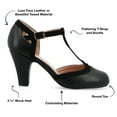thumbnail image 4 of Journee Womens Olina Round Toe High Block Heel Pumps, Widths Available, 4 of 10