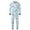 Light Blue(Dad), variant on Women Mom Christmas Sets Light Blue Prints Hooded Zipper Jumpsuit Family Outfit Festive Pajama Sets