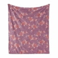 thumbnail image 1 of Floral Soft Flannel Fleece Blanket, Blooming Arrangement of Rhythmic Flowers Motifs Nostalgic Look Pattern, Cozy Plush for Indoor and Outdoor Use, 60" x 80", Pale Fuchsia and Blush, by Ambesonne, 1 of 6
