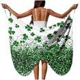 thumbnail image 2 of Yourumao St. Patrick's Butterfly Beach Cover Up for Women Clover Printed Sarong Coverup Spaghetti Strap Wrap Dresses Beach Vacation Bathing Suits, 2 of 9