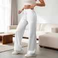 thumbnail image 3 of Sweatpants for Women Elastic High Waist Drawstring Wide Straight Leg Casual Loose Workout Gym Sweat Pants, 3 of 7