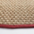 thumbnail image 3 of SAFAVIEH Natural Fiber Arbor Bordered Area Rug, Natural/Burgundy Red, 3' x 3' Round - Coastal Design, Natural & Burgundy Red, Seagrass, Ideal for Entryway, Kitchen, Living Room, Office, 3 of 10