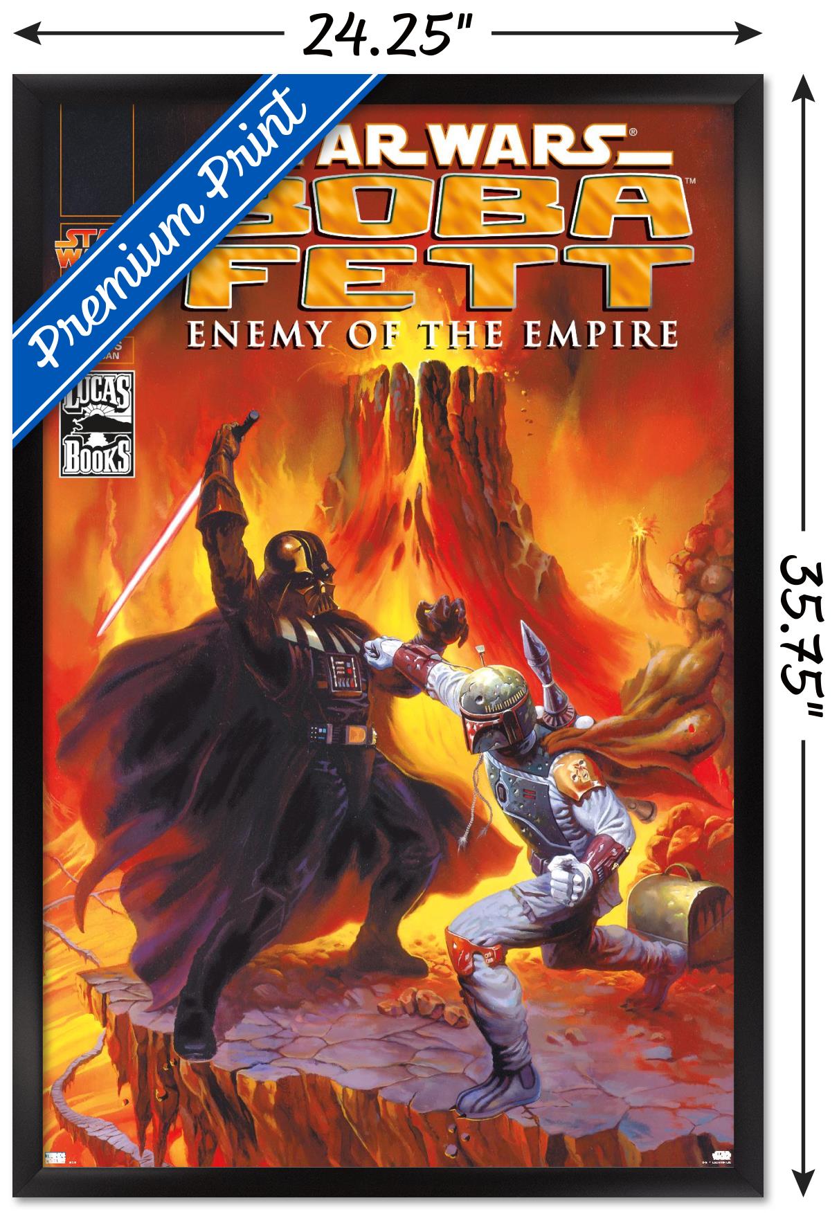 Star Wars: Saga - Boba Fett - Enemy Wall Poster, 22.375" x 34", Framed