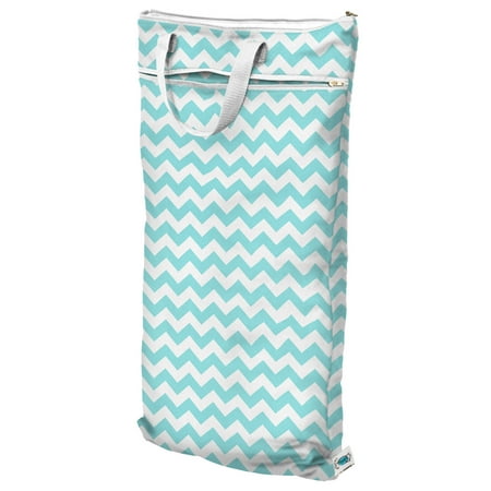 Planet Wise Hanging Wet/Dry Bag, Teal Chevron