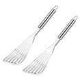 thumbnail image 1 of 2 piezas de raspadores flexibles de acero inoxidable para pescado, huevos, carne, albóndigas, para freír, 1 of 5