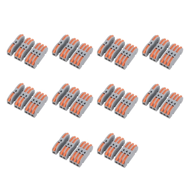 Juego de 30 conectores de cable de bloque de terminales rápidos tipo empuje, divisor de cableado SPL-P1/P2/P3