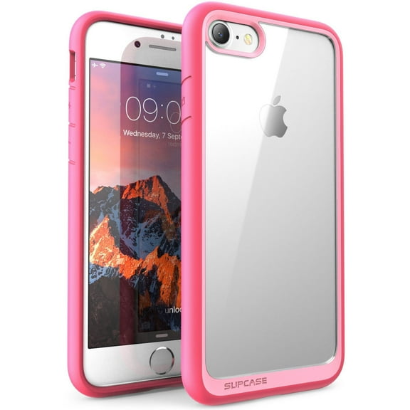 SUPCASE Unicorn Beetle Style Case Designed for iPhone SE 3rd Gen (2022) / iPhone SE 2nd Gen (2020) / iPhone 7 / iPhone 8, Premium Hybrid Protective Clear Bumper Case (Pink)