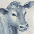 thumbnail image 2 of Hristova, Albena 26x26 Gold Ornate Wood Framed with Double Matting Museum Art Print Titled - Moo Blue Crop, 2 of 4