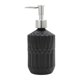 thumbnail image 1 of Dispensador de jabón de grano de bambú de fondo redondo de 1 Pc 13.53oz tono negro plateado, 1 of 1
