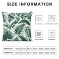 thumbnail image 6 of GOSMITH Pillow Covers 2-Pack Palm Leaf Tropical Plant Vivid Realistic Tree Branch Pattern Natural Botany White, 6 of 6