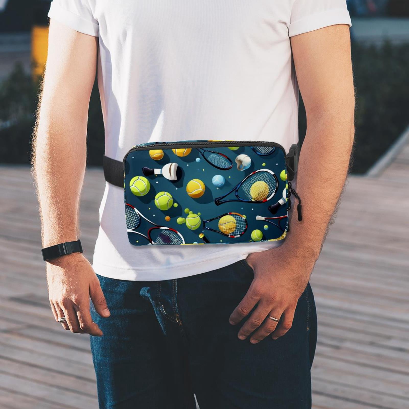 Tennis Running Belt Waist Packs Fanny Bag: Lightweight, Adjustable, with Extension Strap, Unisex