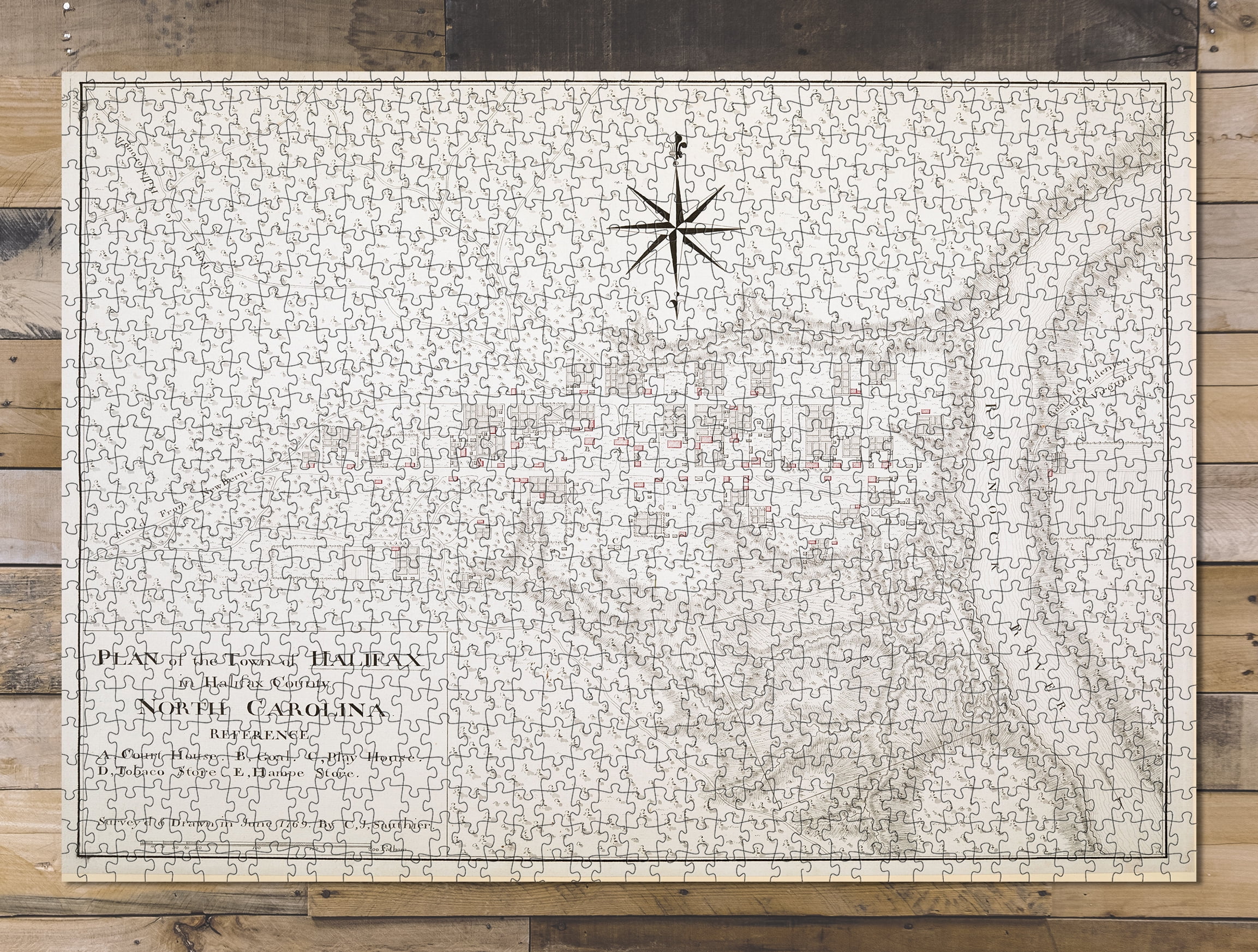 1000 piece puzzle1769 Map North CarolinaHalifaxHalifax PLAN of the