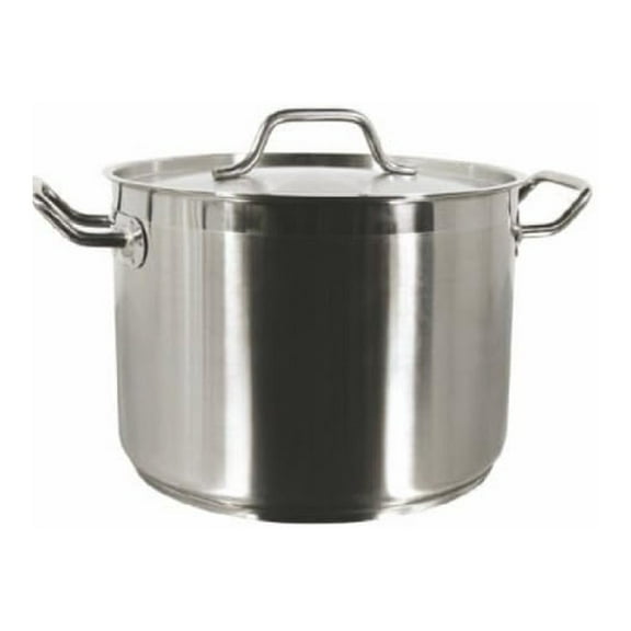 12 quart 18/8 Steel stock pot w/lid, comes in each