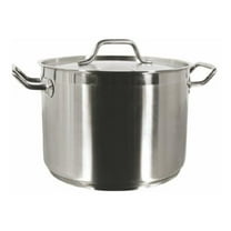 12 quart 18/8 Steel stock pot w/lid, comes in each