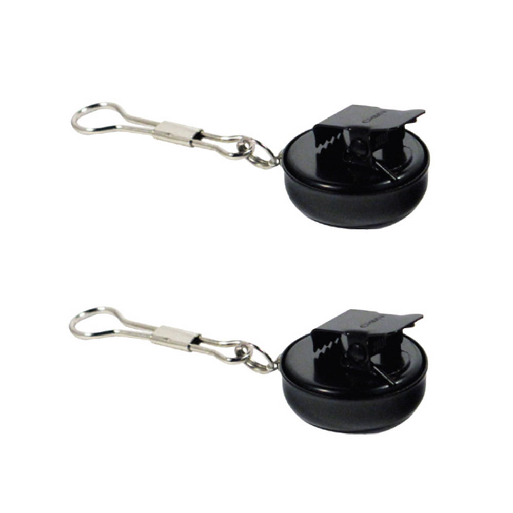 New 6pc 1" Mini Retractable Pull Reel Key Chains Black Key ID Badge Belt Clip 
