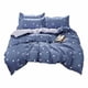 thumbnail image 2 of Juego de colcha y cubrecama de cuatro piezas, liso, estampado, suave y transpirable, para cama de 150 x 200 cm., 2 of 9