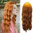 thumbnail image 1 of Peluca Larga y Rizada de Encaje para Mujer | Estilo Europeo, Naranja, Grande, Ondulada, Fibra Sintética | 66 Cm de Largo, 300 G | Seda de Alta Temperatura | Cubre Toda La Cabeza | Trenza para Uñas, 1 of 7