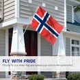 thumbnail image 4 of Anley Fly Breeze 3x5 Foot Norway Flag - Vivid Color and UV Fade Resistant - Canvas Header and Double Stitched - Norwegian Nordmann National Flags Polyester with Brass Grommets 3 X 5 Ft, 4 of 7