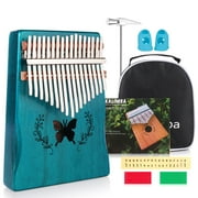 TOPCHANCES Best Donner DKL-17 17 Key Kalimba Thumb Piano Solid Mahogany Acacia Wood Body, Keyboard Instrument with bag