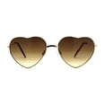 thumbnail image 2 of Metal Frame Heart Shape Sunglasses Gold, 2 of 4