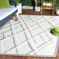 thumbnail image 2 of SAFAVIEH Cabana Tylar Diamond Indoor/Outdoor Area Rug, Ivory/Black, 5'1" x 7'6", 2 of 14