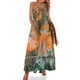 thumbnail image 1 of SLB Designs Vestido sin mangas con flores naranjas abstractas Vestidos de verano para mujer Vestidos de fiesta de noche para mujer, 1 of 7