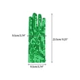 thumbnail image 2 of INSPIRE CHIC Women's Sequin Wrise Gloves Female Full Finger Sparkly Dance Sleeves for Female Party Banquet Costume Prom Dress Green, 2 of 5