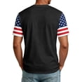 thumbnail image 5 of Zimjoy 4th of July Shirts for Men Patriotic Crew Neck Short Sleeve 250 Anniversary Shirts USA Flag Spliced Mens Independence Day Shirts, Black 4XL, 5 of 5