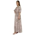 thumbnail image 3 of Inkmeso Robe à Manches Kimono Courtes Imprimée à Col en V pour Femmes, Robe Maxi Longue Décontractée d'Été, 3 of 7