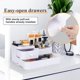 thumbnail image 5 of Organizador de cosméticos con cajón, organizador para el cuidado de la piel, organizador de tocador para brochas de maquillaje, sombra de ojos, loción, lápiz labial, esmalte de uñas y joyas., 5 of 5
