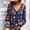 Navy, variant on Women Casual Bohemian Style Blouse for Everyday and Outings with Flowing Comfort and Elegant Print Design