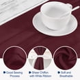thumbnail image 4 of Uxcell 10Ft Chiffon Table Runner 28 x 120 Inch Rustic Gauze Tablecloth Burgundy, 4 of 6