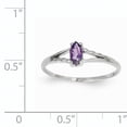 thumbnail image 2 of 14K White Gold Amethyst Birthstone Ring, 2 of 2