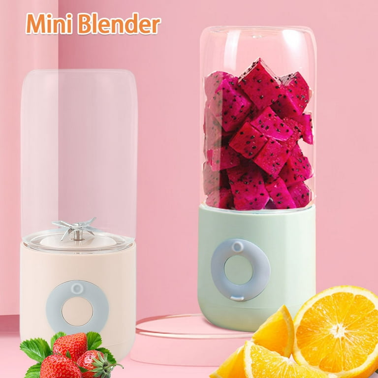 Tzgsonp Portable Electric Fruit Juicer Travel Electric Smoothie Blender USB  Rechargeable Multifunctional Personal Blender Cup 380ml for Travel Juice