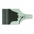 thumbnail image 1 of Modern Cutting Board, Silhouette of a Woman Girl Portrait and Dandelion Flower by Vertical Color Stripes, Tempered Glass Cutting and Serving Board, Wine Bottle Shape, Multicolor, by Ambesonne, 1 of 1