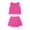 00-Hot Pink205, variant on Yiyuu Girls Summer Outfits Casual Beach Lace Tank Top and Shorts Set, 2-Piece, Sizes 11-12
