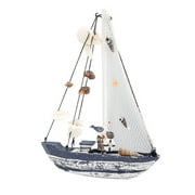Table Top Bookshelf Models Nautical Sailboat Decor Wooden Ship Toy Mini Sailing Boat The Mediterranean Bamboo