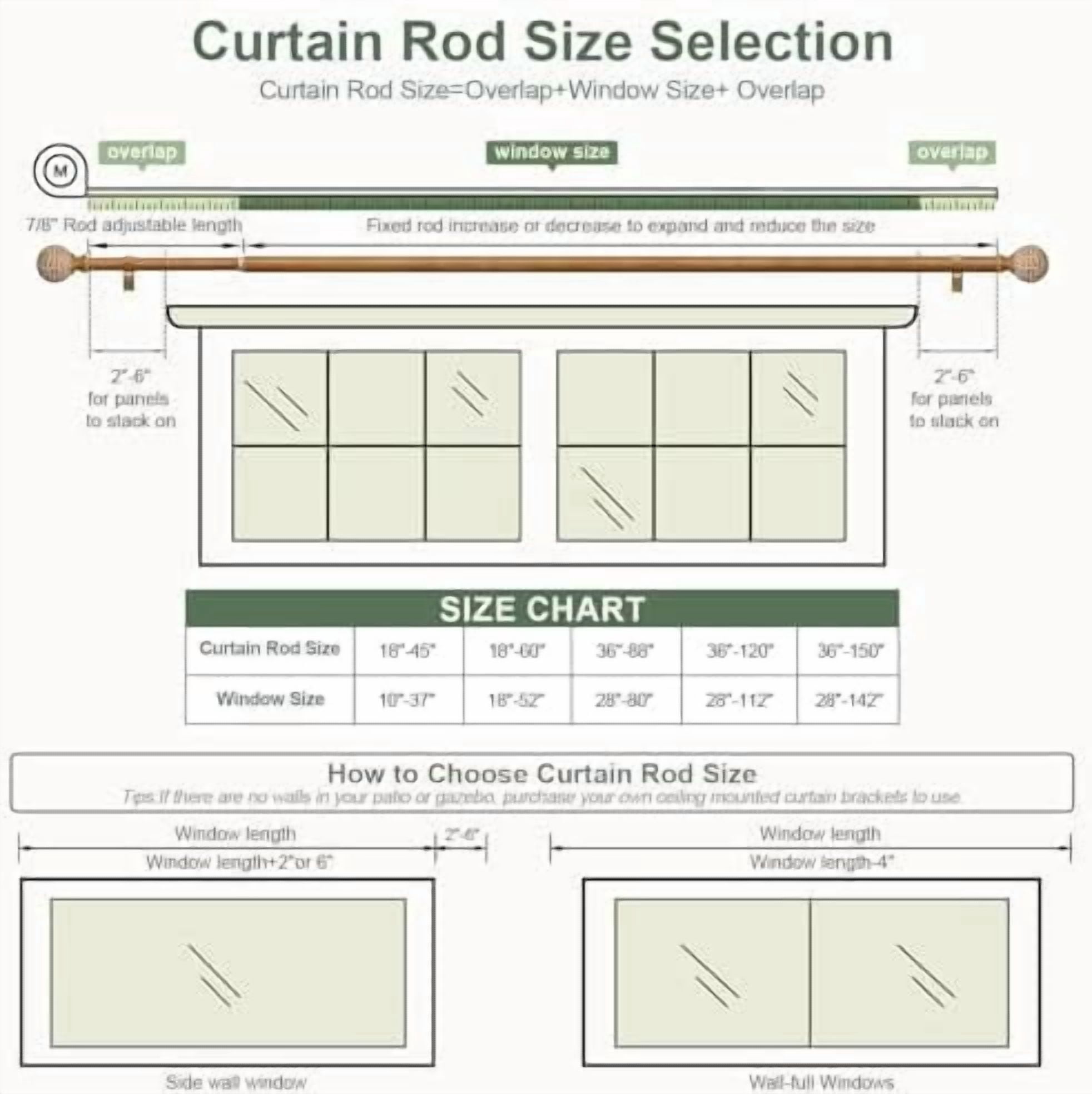 Wood Curtain Rods for Windows,1'' Diameter Drapery Rods with Imitation Wood Grain Leaf Pattern Finials,Boho Adjustable Heavy Duty Curtain Rods Set,18-45'',Color:Natural Wood
