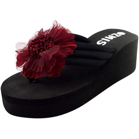 Womens Teen Girls mer Platform Wedge Slippers mer Flip Flops Sandals ...
