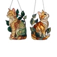 thumbnail image 2 of Tarmeek 2 Pcs Cute Cat Suncatcher with Butterflies, 2D Stained Acrylic Style Window Hanging, Farm Animal Sun Catcher Panel Ornament for Farmhouse, Garden, Home Decor, Cute Cat Gifts for Cow Lovers, 2 of 4
