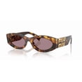 thumbnail image 1 of Miu Miu SMU 11WS Honey Havana/Light Purple Brown (14L20I) Sunglasses, 1 of 4