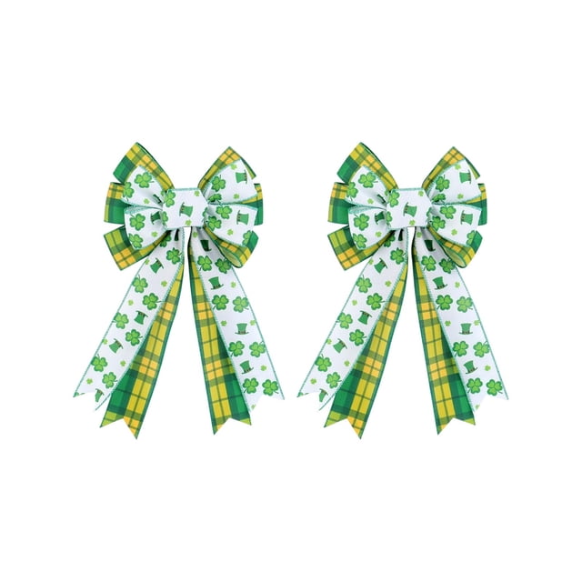 Decoraciones de Arco para Fiesta Decoración de Arco de San Patricio Colgante Irlandés 35x22cm/13.78x8.66In Paño Verde