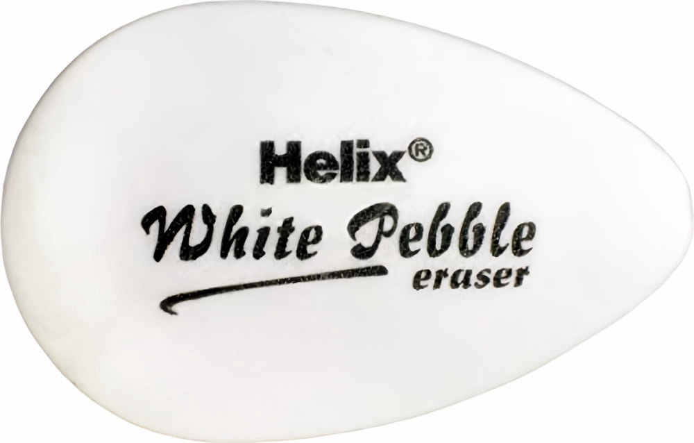 Helix Latex Free White Pebble Erasers (Pack of 10)