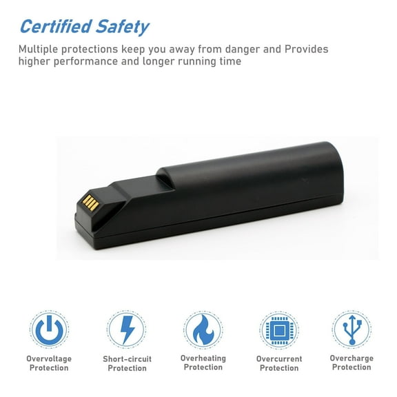 Barcode Scanner Replacement Battery for Keyence HR-100 Honeywell 1202g, 1452G, 1472G, 1902GSR, 1911i, 1981i, 3820, 3820i, 4620, 4820, 4820i, 5620, 6320, 8675i, Granit 1911i, Voyager 1202